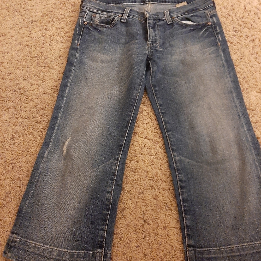 Demin low rise Capris